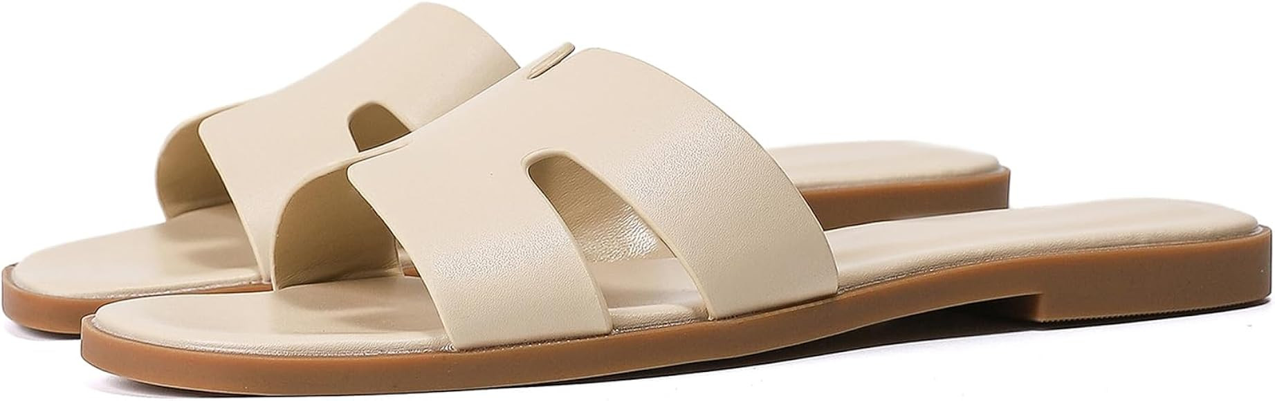 Stratuxx Kaze Open Toe Flat Dress Sandals Womens Slide Comfortable Summer Black, White, Tan Sanda... | Amazon (US)