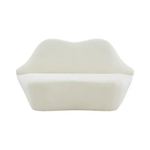 TOV Furniture Lips Cream Velvet Settee | Walmart (US)