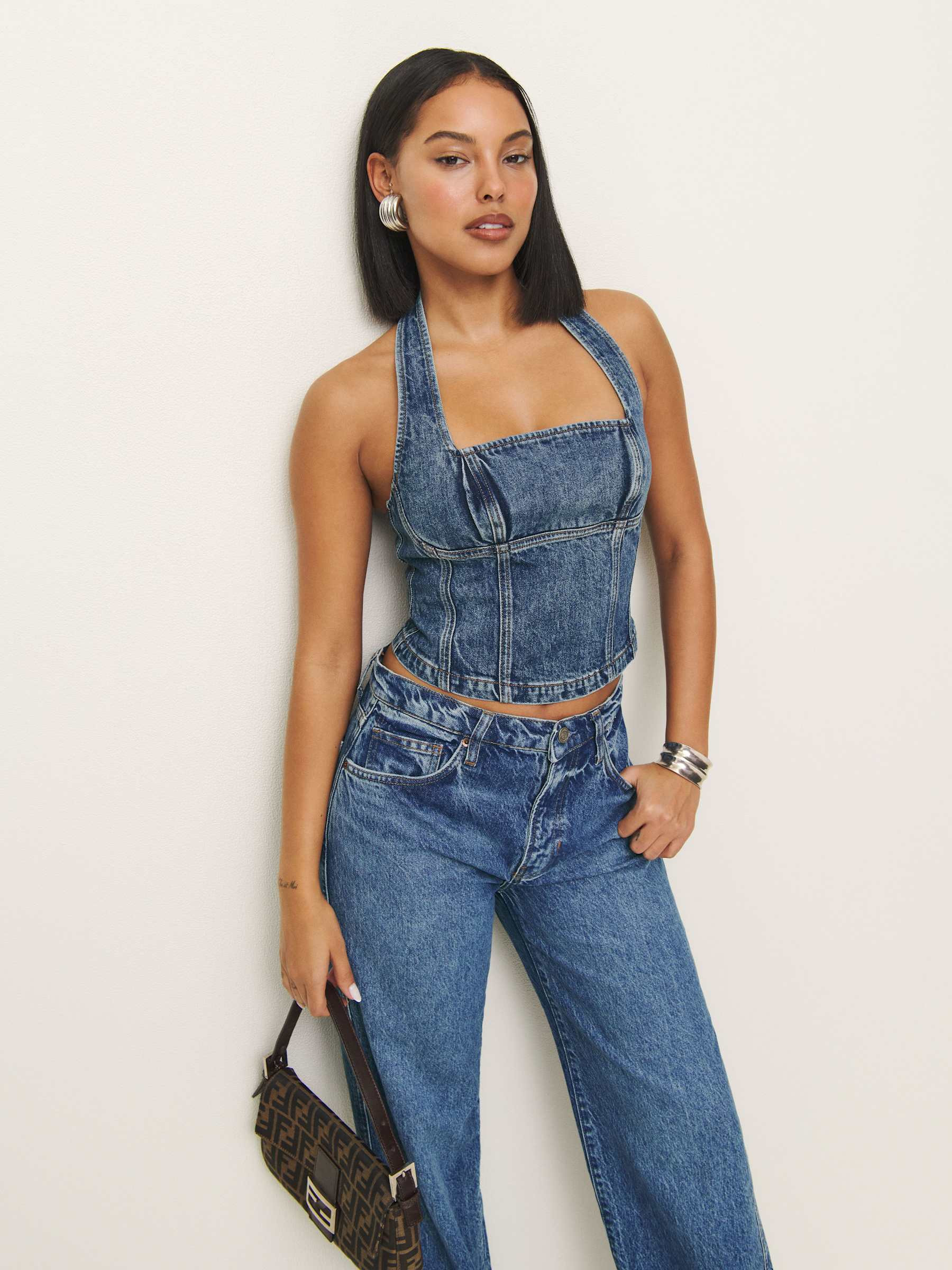 Lucinda Denim Top | Reformation (Global)
