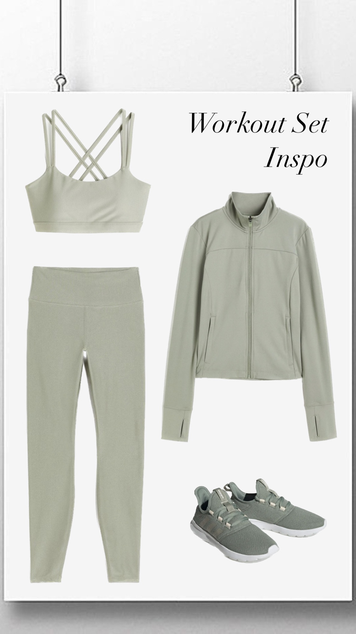 Workout look from H&M! Loving the sage green. Now that I’m doing yoga, I have been looking at work out wear. What is cool about this set is the matching jacket. This takes a workout outfit to an errands outfit, or a travel outfit.

#LTKfit #LTKtravel #LTKSeasonal