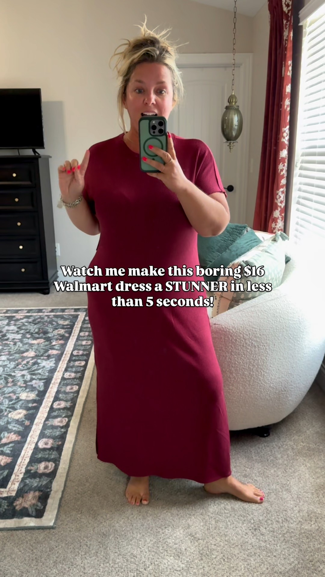 This dress (comes in 4 colors) had so much potential & I knew for $16, it was worth the risk of trying & it paid off! Soooo much cuter don’t you think? These stretchy belts are the best ($20 for set of 4 colors) for giving shape but staying comfy & I have these shoes in brown and black bc they are THAT GOOD! And COMFY!

#LTKFindsUnder50 #LTKMidsize #LTKPetite