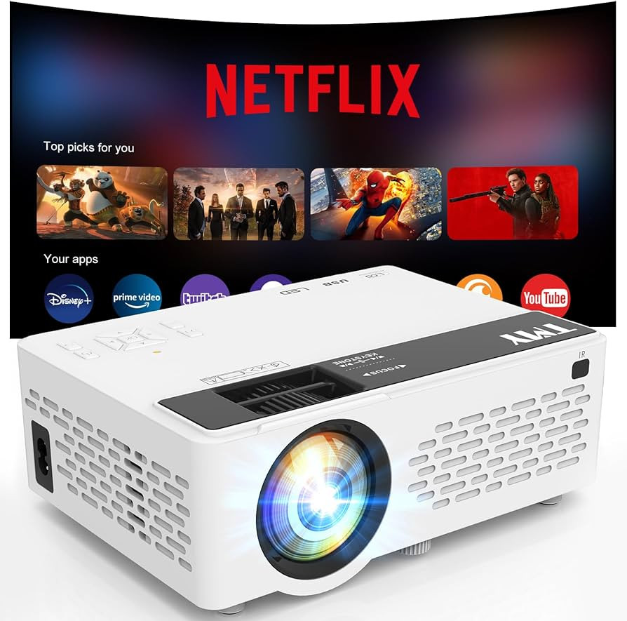 TMY Netflix-Officially-Licensed Mini Movie Projector with WiFi and Bluetooth, 1080P Full HD Porta... | Amazon (US)