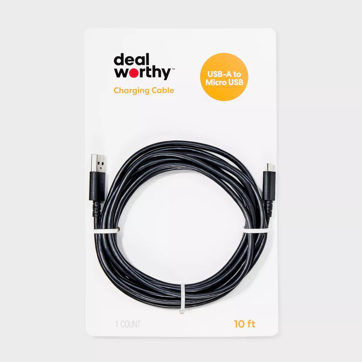 10' USB-A to Micro-USB Cable - dealworthy™ Black | Target