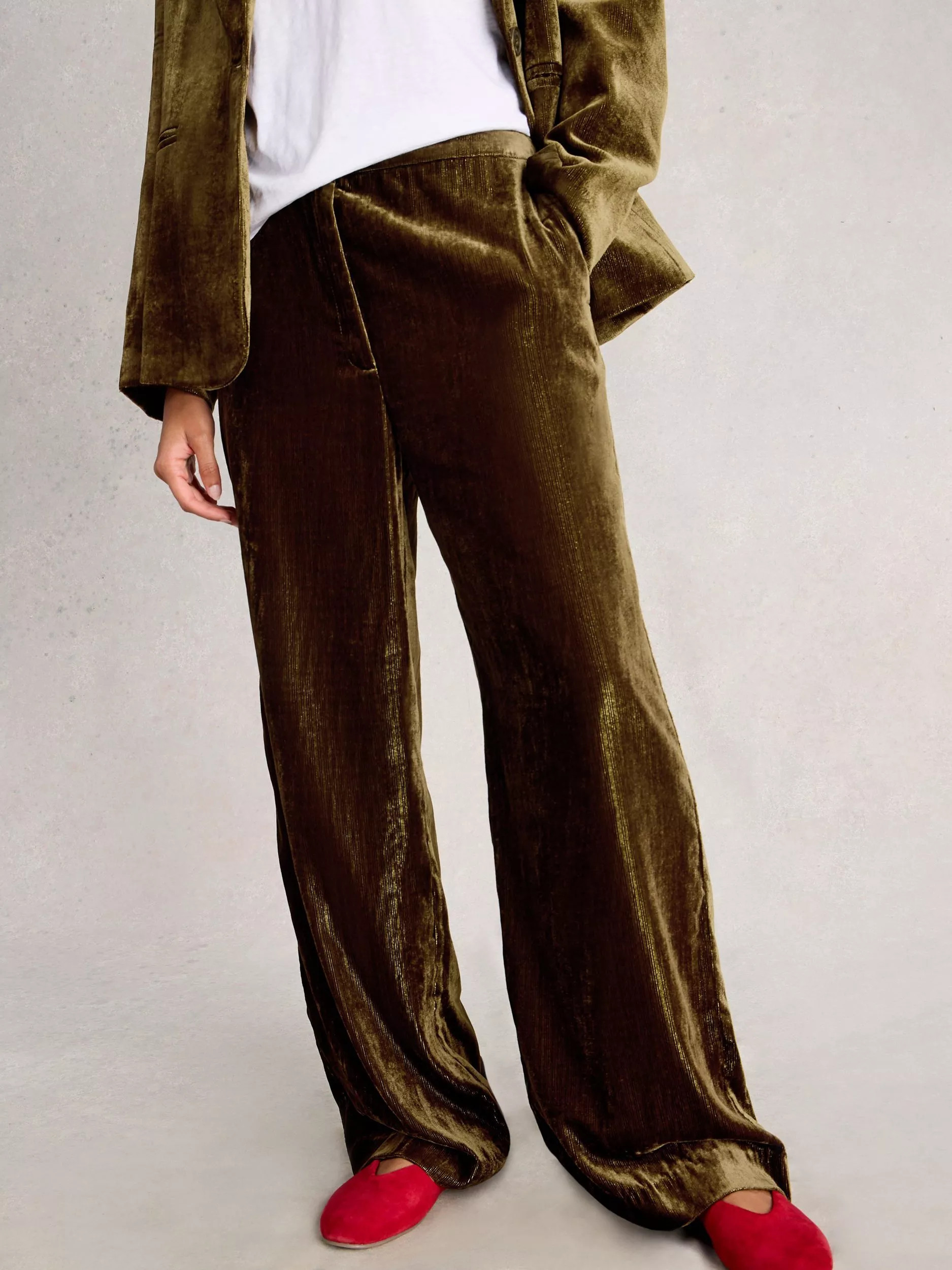 White Stuff  Belle Wide Leg Velvet Trousers | John Lewis (UK)