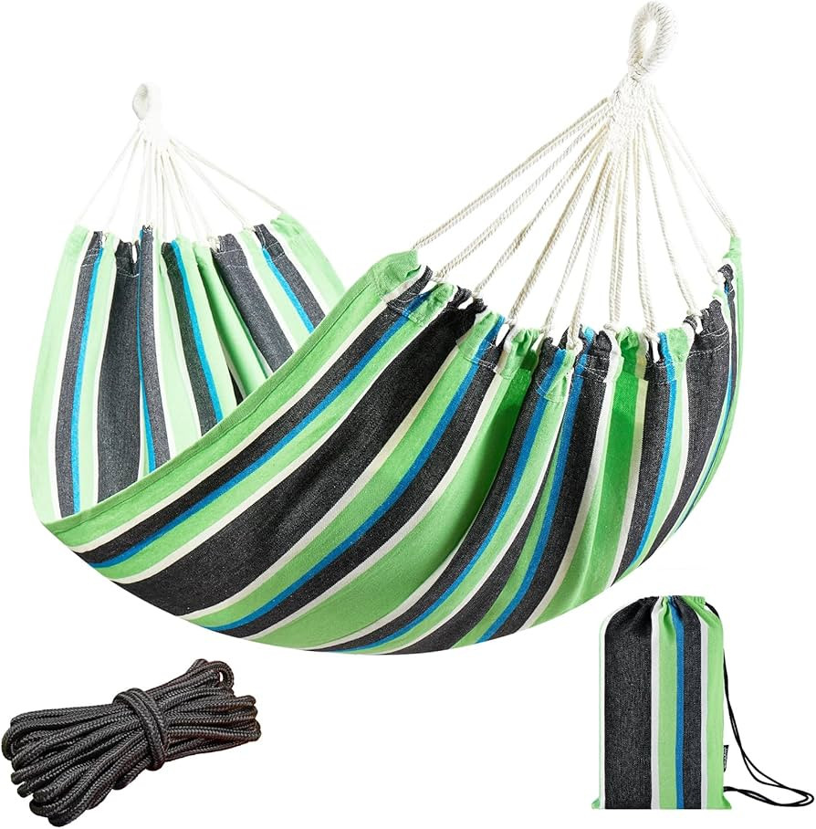 JoyView Brazilian Hammock for Single Preson - 78.8x39.4” Portable Cotton Hammock with Hanging R... | Amazon (US)