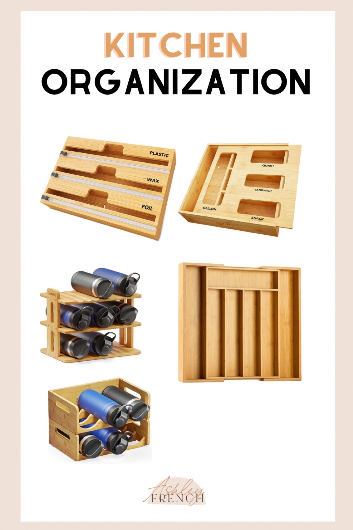 Kitchen drawer and cabinet organization. Silverware organizer, cup and bottle storage  

#LTKhome