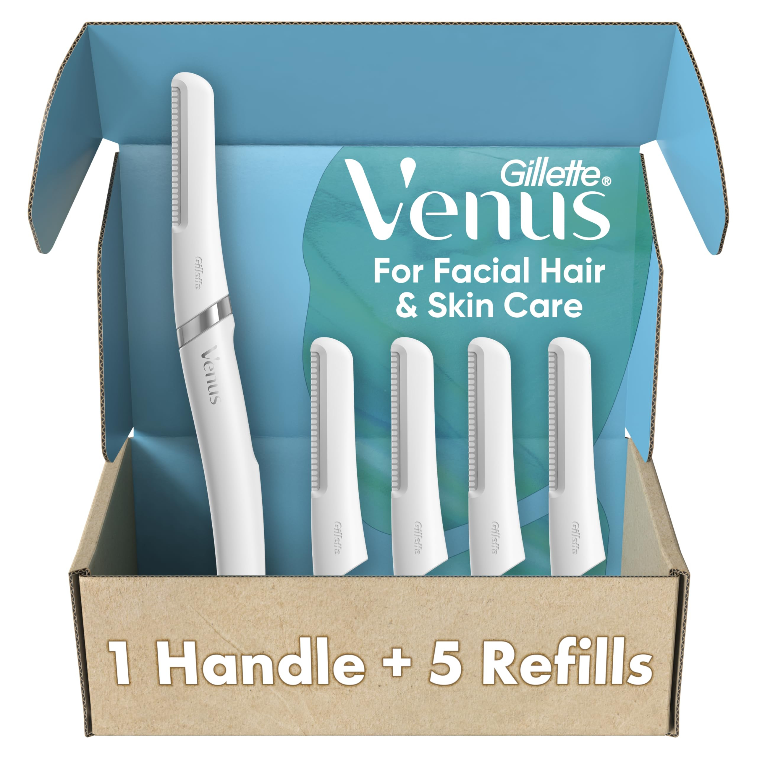 Gillette Venus Facial Razor, Exfoliating Dermaplaning Tool for Face, Replaceable Refills, Removes... | Amazon (US)