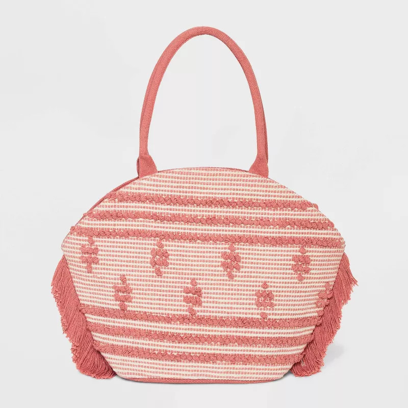 Straw Fringe Tote Handbag - Shade & Shore™ | Target