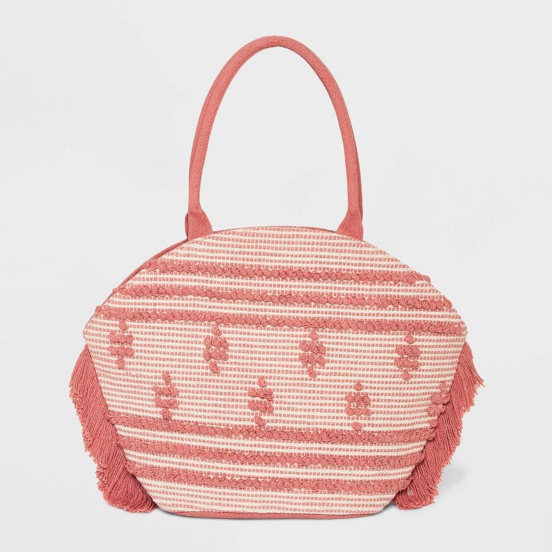 Straw Fringe Tote Handbag - Shade & Shore™ | Target