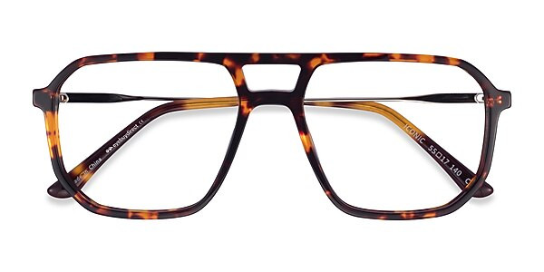 Iconic Aviator Tortoise & Silver Full Rim Eyeglasses | Eyebuydirect | EyeBuyDirect.com