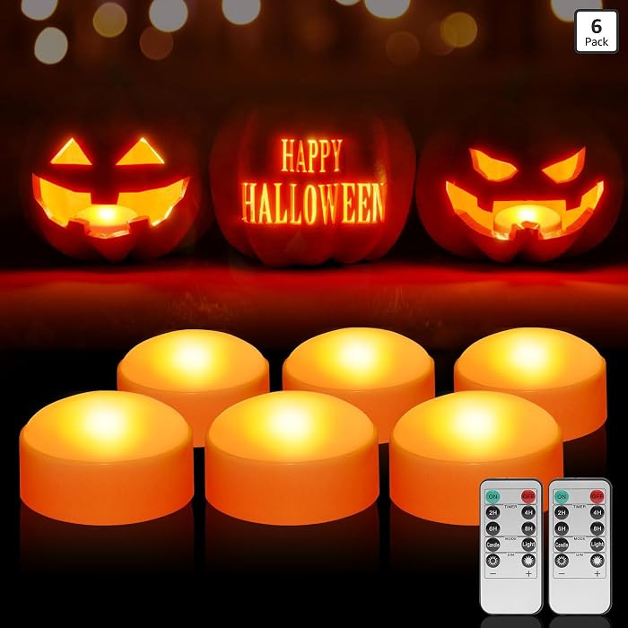 LED Flameless Jack-O-Lanterns with Remote Control and Timer | Amazon (US)