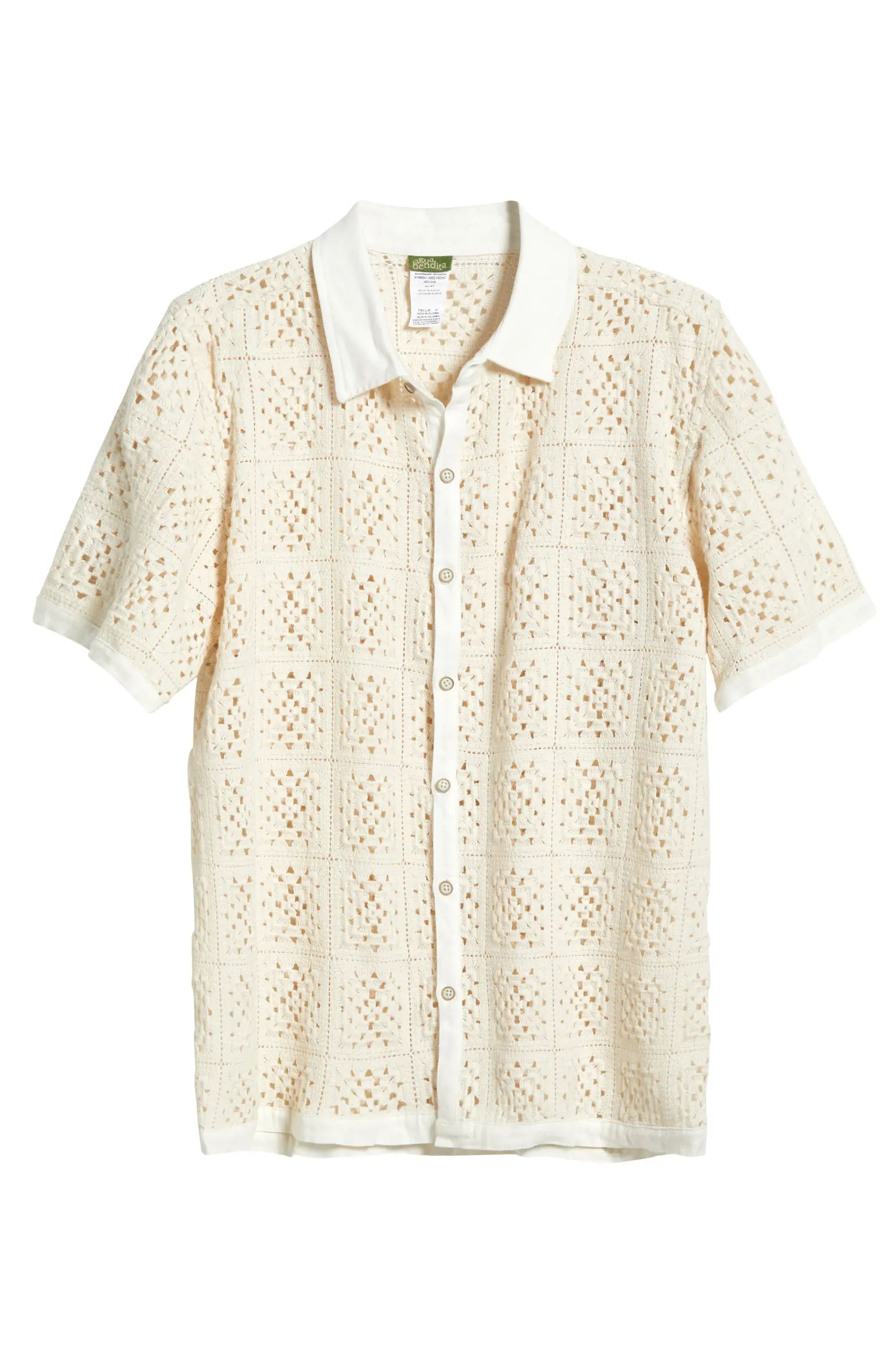 Jared Gres Open Stitch Cover-Up Shirt | Nordstrom