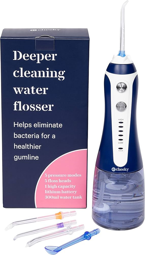Cheeky Cordless Water Flosser with 5 Floss Heads, 5 Pressure Modes, and Rechargeable Battery, 300... | Amazon (US)