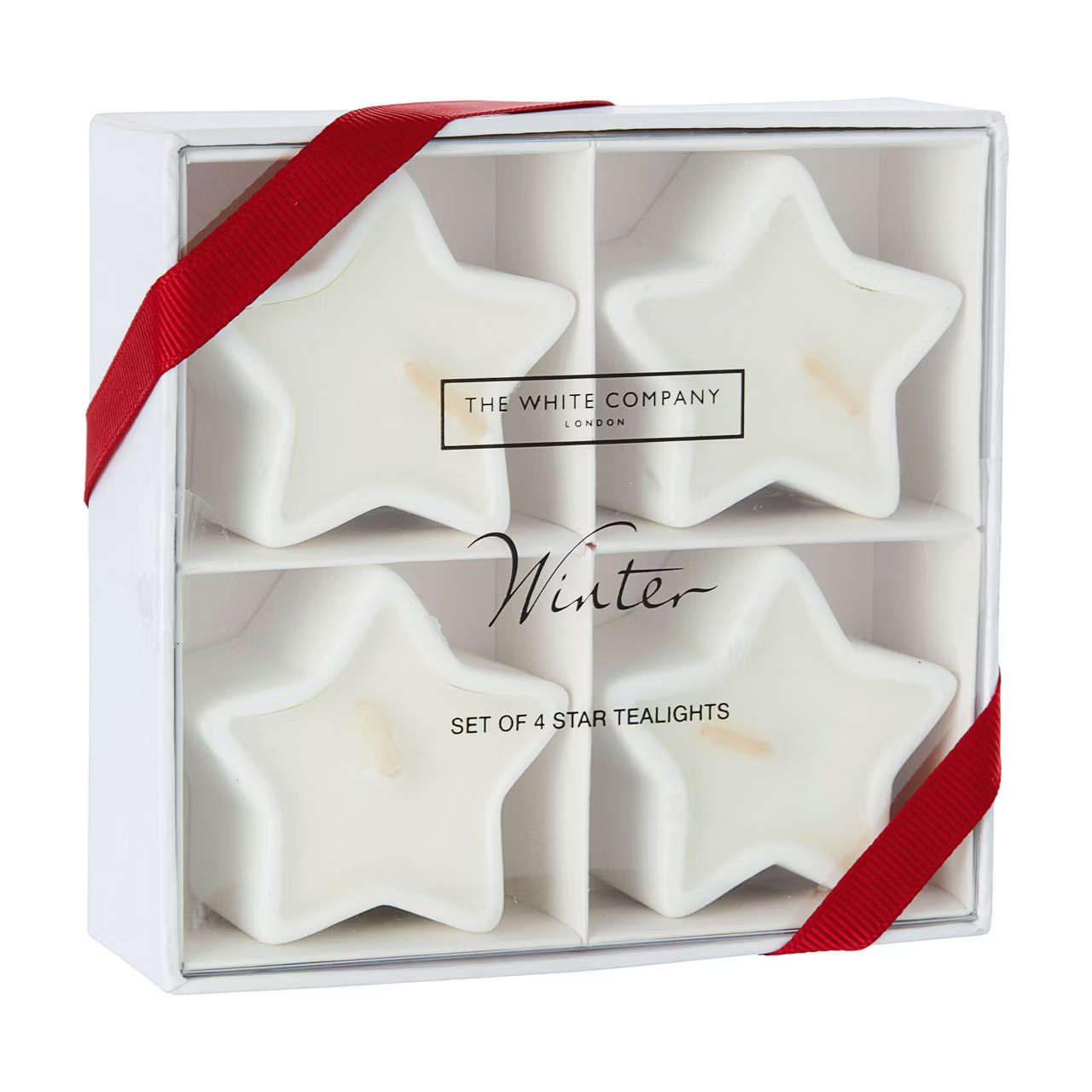 The White Company Winter Star Tea Lights Four-Piece Set | Arnotts