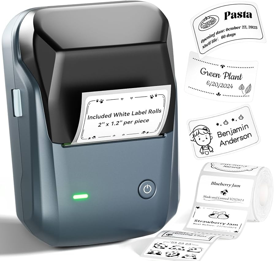 NIIMBOT B1 Label Maker, 2Inch Bluetooth Label Printer for Home, Blue | Amazon (US)