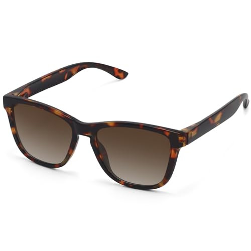 MEETSUN Polarized Sunglasses for Women Men Classic Retro Designer Style (Leopard Frame / Brown Gradient Lens, 54, Medium) | Amazon (US)