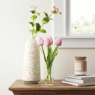 Artificial Tulip Arrangement in Glass Vase - Threshold™ | Target