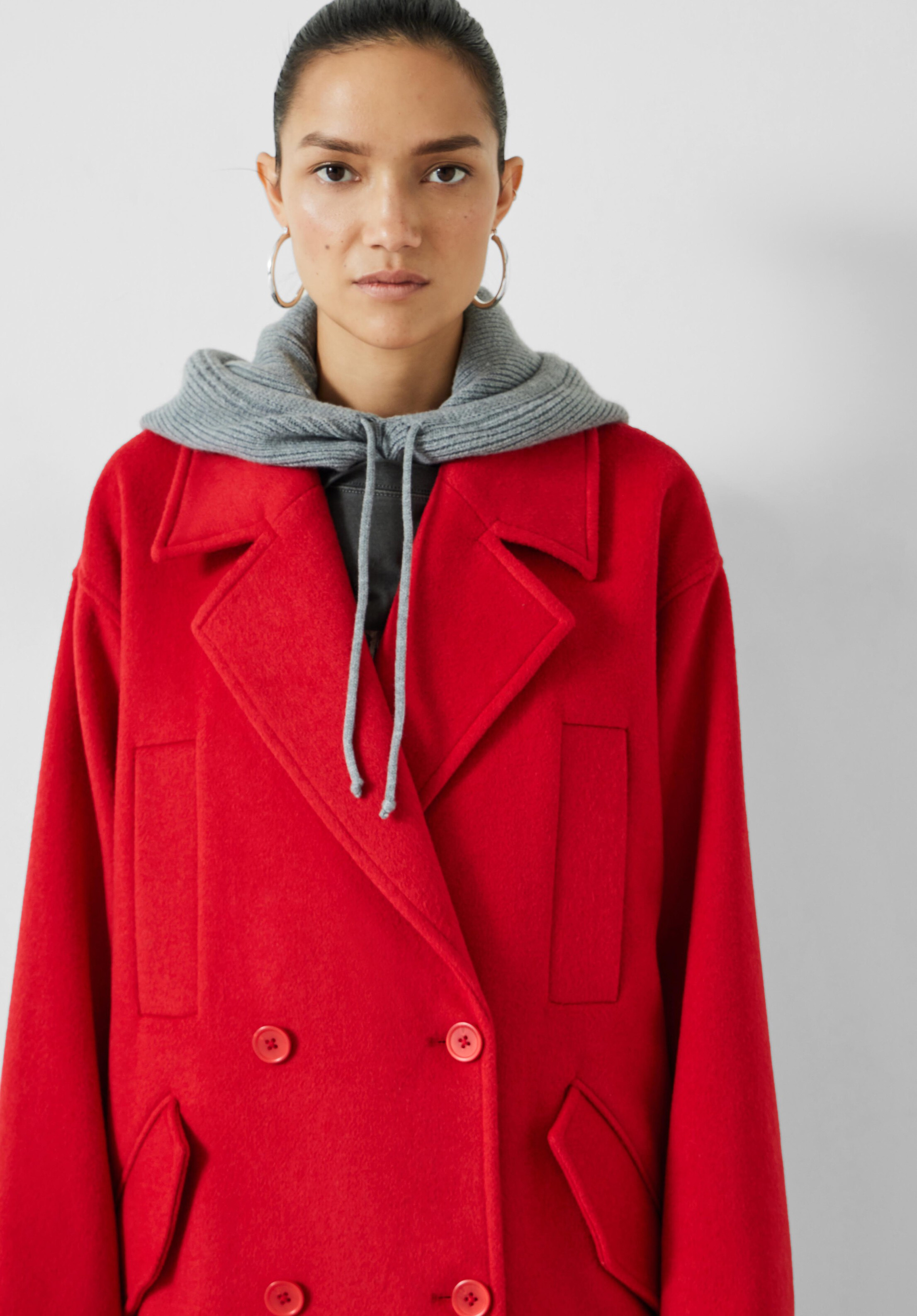 Maddie Cocoon Relaxed Wool Blend Coat | Hush UK