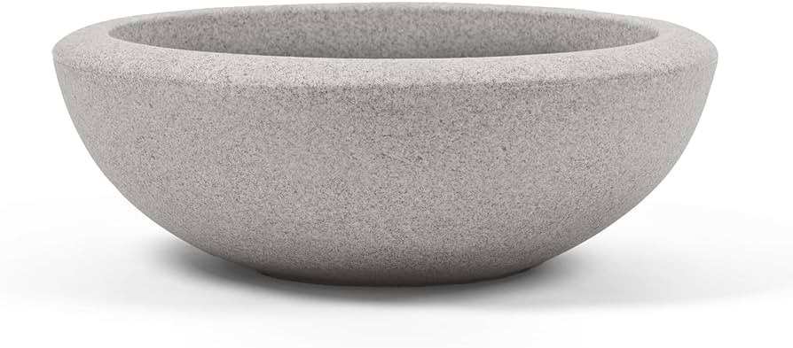 ARBORA 26" Santorini Bowl Polyresin Indoor and Outdoor Planter with Stone Blend Concrete Gray Fin... | Amazon (US)