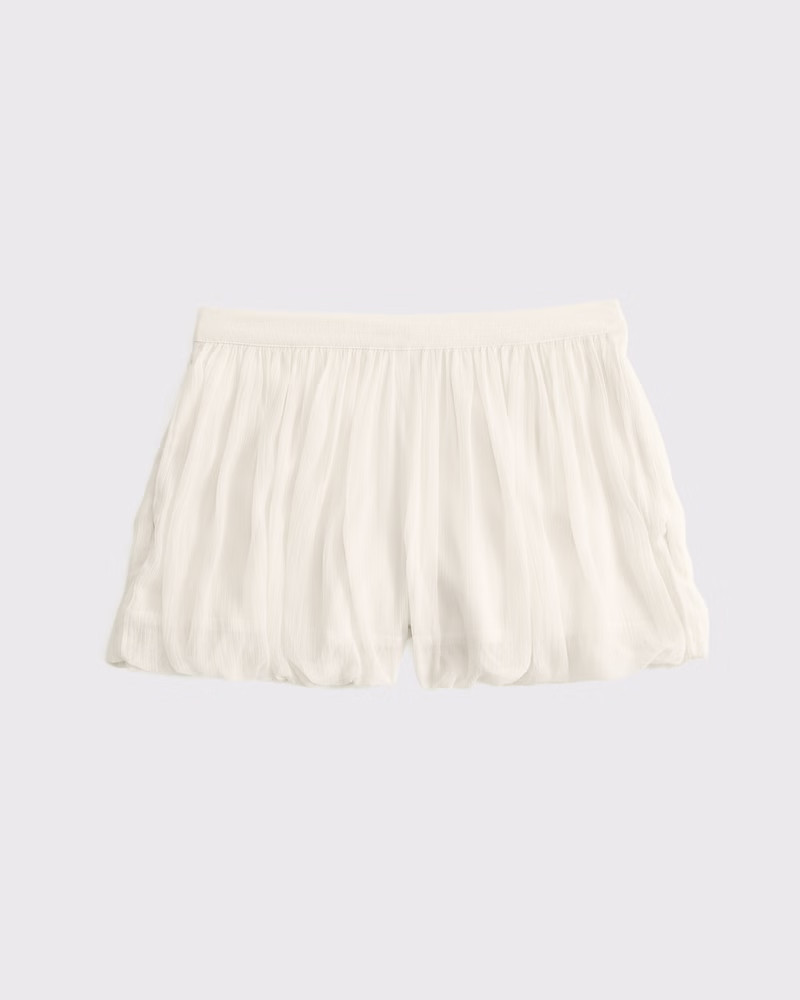 Women's Mid Rise Bubble Hem Short | Women's Bottoms | Abercrombie.com | Abercrombie & Fitch (US)