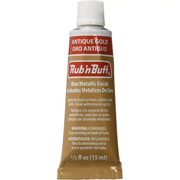 AMACO Rub n Buff Wax Metallic Finish - Rub n Buff Antique Gold 15ml Tube - Versatile Gilding Wax ... | Walmart (US)