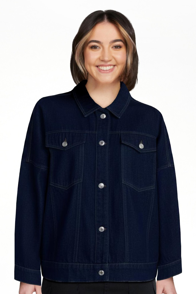 No Boundaries Oversized Denim Cotton Jacket, Women\u2019s XXS-4X | Walmart (US)