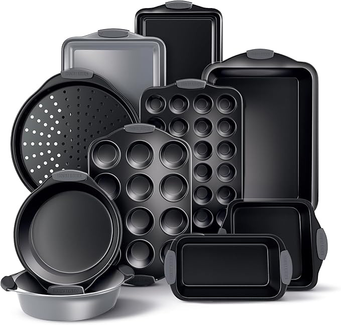 Country Kitchen Nonstick Stackable Bakeware Set - Heavy Duty, Durable, Easy Release Baking Set, G... | Amazon (US)