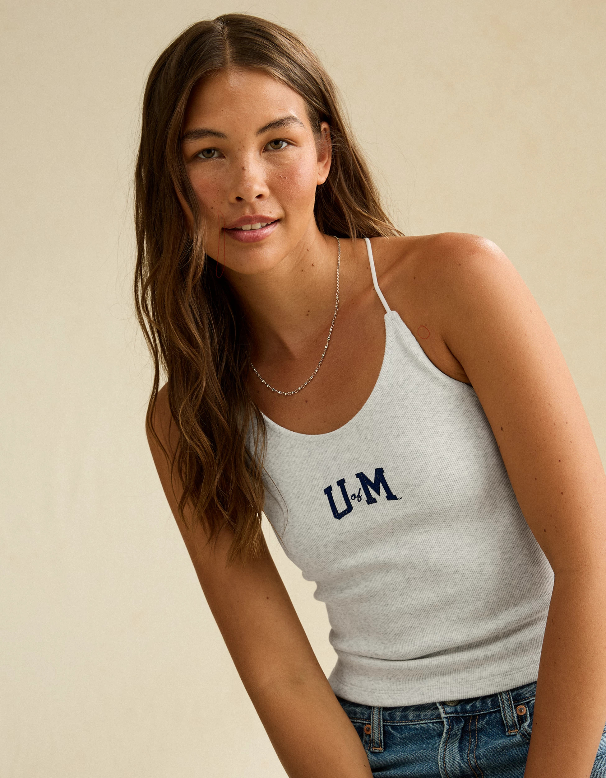 AE Michigan Wolverines Strappy-Go-Lucky Tank Top | American Eagle Outfitters (US & CA)