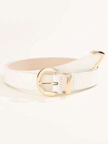 1pc Semicircle Buckle Waist Belt, Fashion Versatile Dress Belt For Women, Minimalist Design For E... | SHEIN