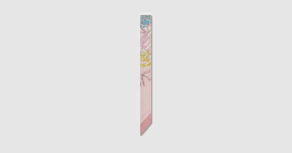 Gucci Printed silk twill neck bow | Gucci (US)