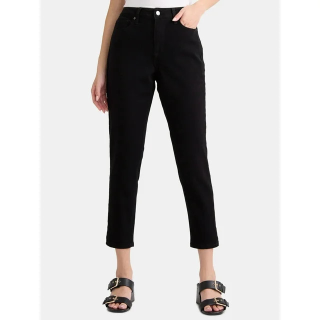 Time and Tru Women's High Rise Mom Jeans, 27" Inseam, Sizes 0-22 | Walmart (US)