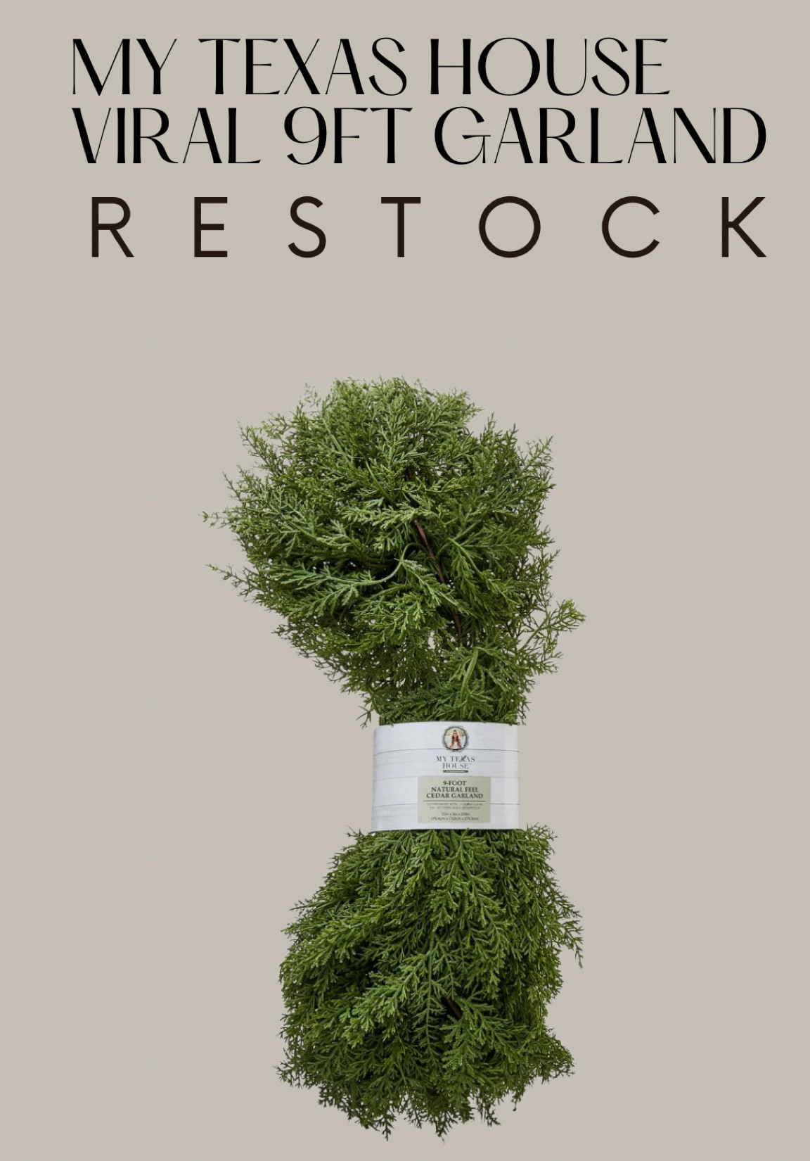 my texas house 9ft garland available for shipping! these go SO fast every time! you can’t beat these for the price! i ordered 2 more haha. 

#LTKSeasonal #LTKHoliday #LTKStyleTip