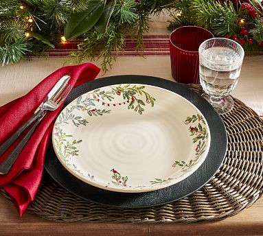 Christmas in the Country Stoneware Dinner Plates - Set of 4 | Pottery Barn (US)