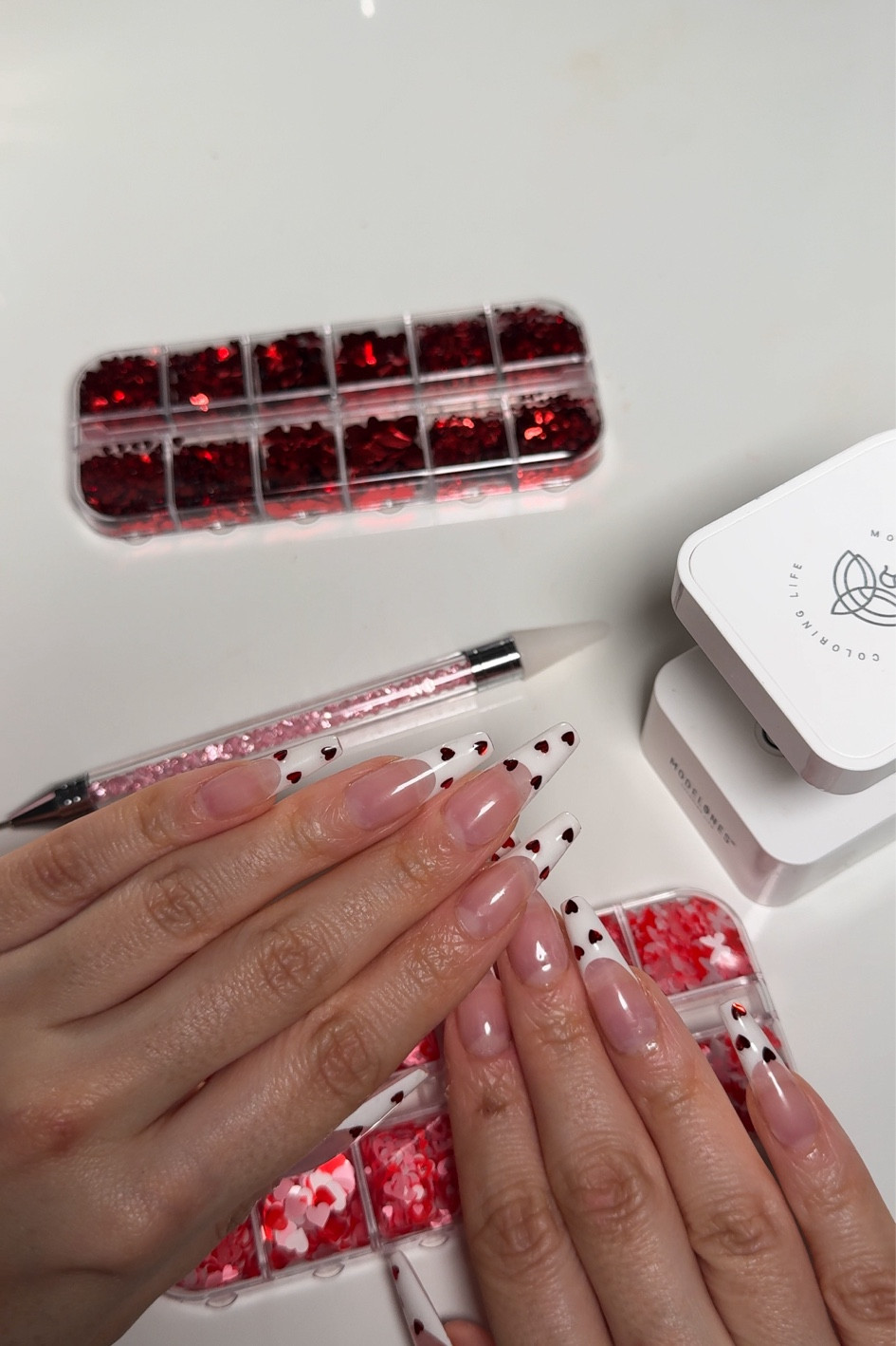 super cute and easy valentines nails 💅🏼 🩷 

#LTKGiftGuide #LTKSeasonal #LTKbeauty
