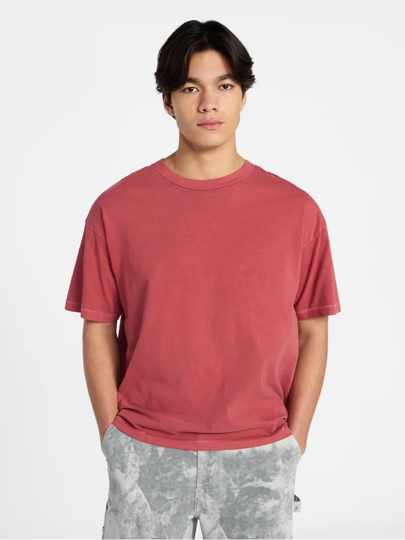 No Boundaries Oversized Tee with Short Sleeves, Men's and Big Men's XS-5XL | Walmart (US)