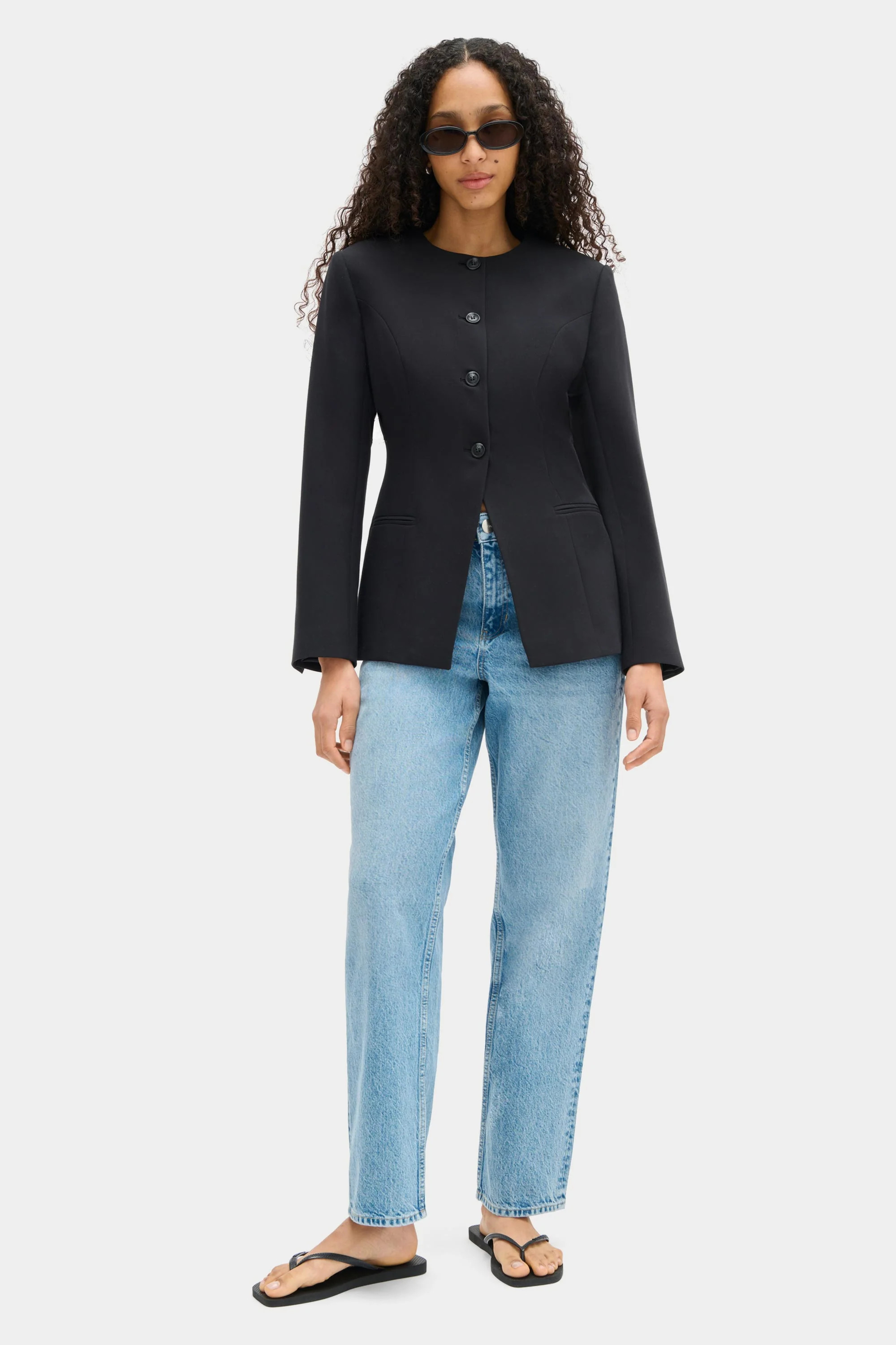 ALIGNE Long Waisted Blazer - Black | Daphne | ALIGNE UK & EU
