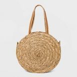 Straw Circle Tote Handbag - Universal Thread™ Natural | Target