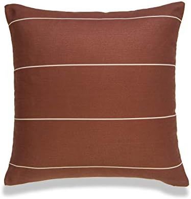 Hofdeco Modern Boho Decorative Throw Pillow Cover ONLY, for Couch, Sofa, Bed, Rust Stripes, 20"x2... | Amazon (US)