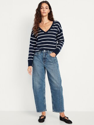 High-Waisted Barrel Ankle Jeans | Old Navy (CA)