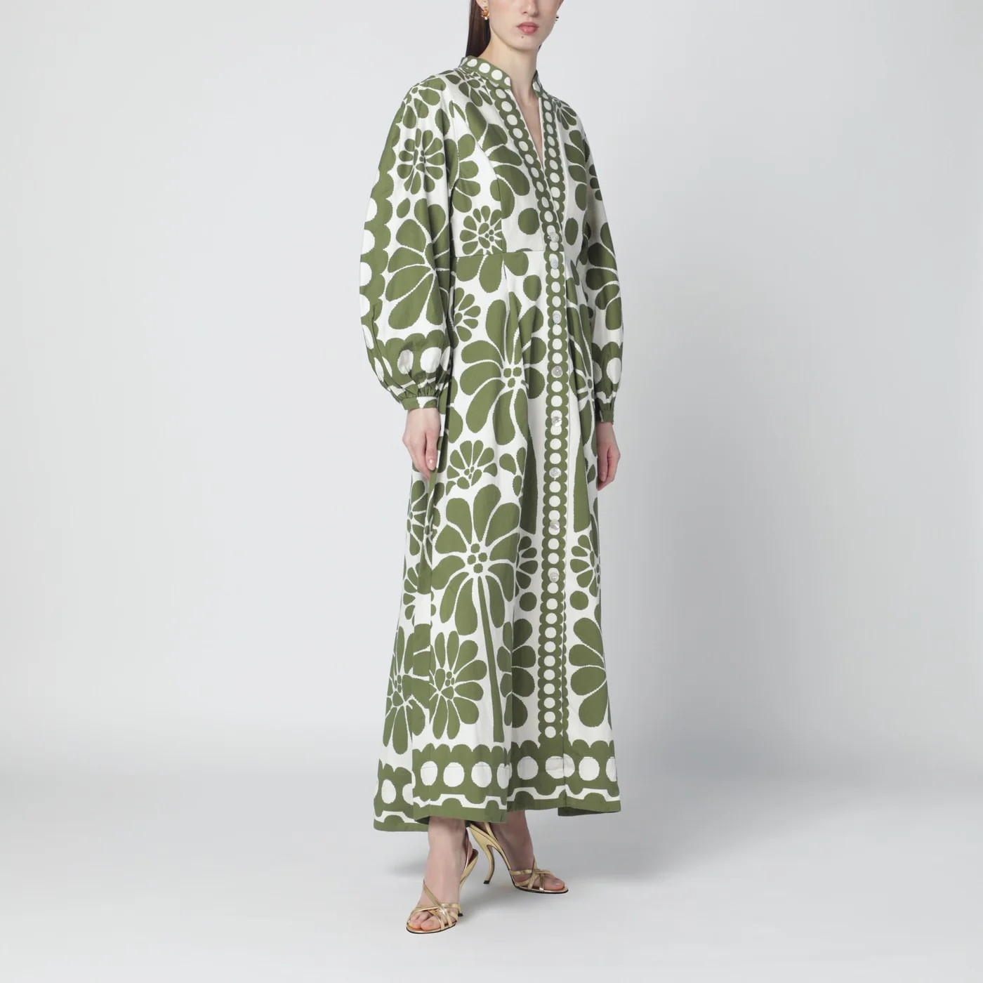 Palermo dress with green print | The Double F