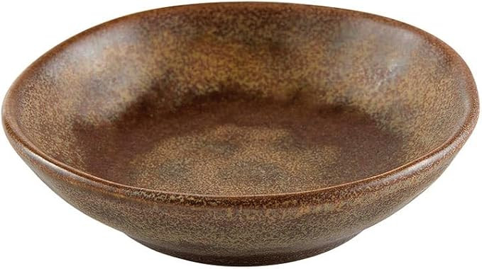 47th & Main Glazed Ceramic Dipping Bowl Serving Dish, 3.5" Dia x 1" H, Brown | Amazon (US)