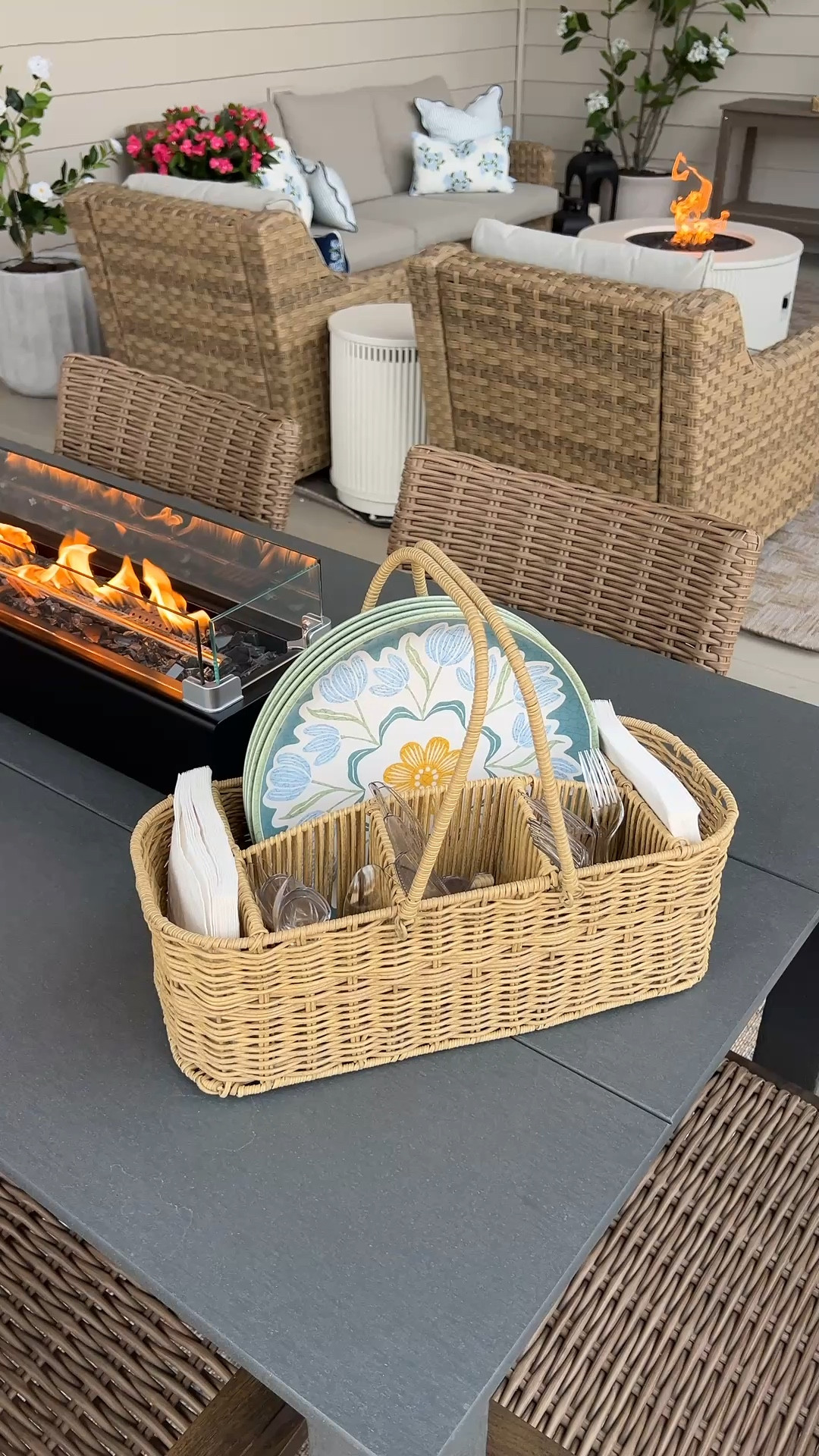 New Walmart patio caddy for dinners outside! Holds condiments, plates, napkins and silverware! 

#LTKSeasonal #LTKHome