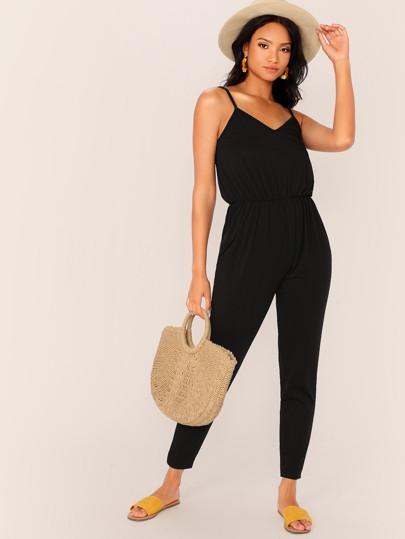 SHEIN Blouson V-Neck Cami Jumpsuit | SHEIN