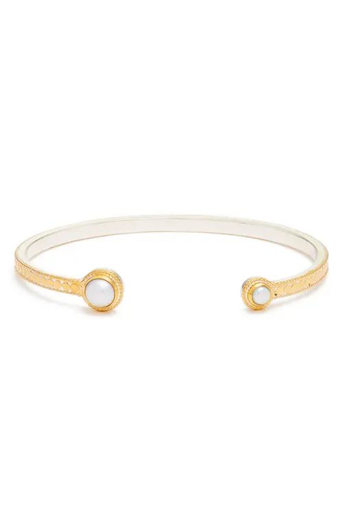 Anna Beck Freshwater Pearl Cuff Bracelet in Gold/White at Nordstrom | Nordstrom