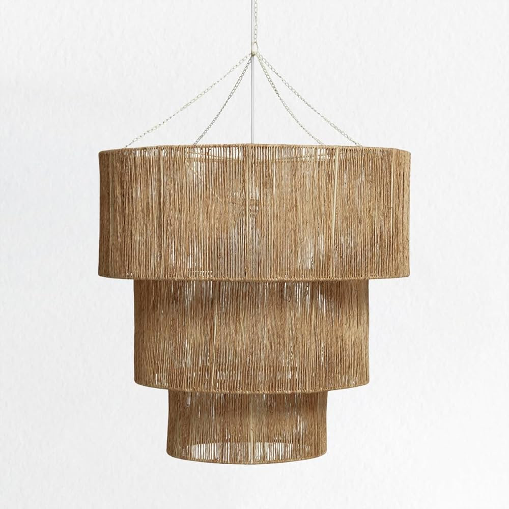 Jute Chandelier, Chavette Chandelier (Wood) | Amazon (US)