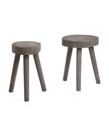 Set Of 2 Wooden Accent Tables | TJ Maxx