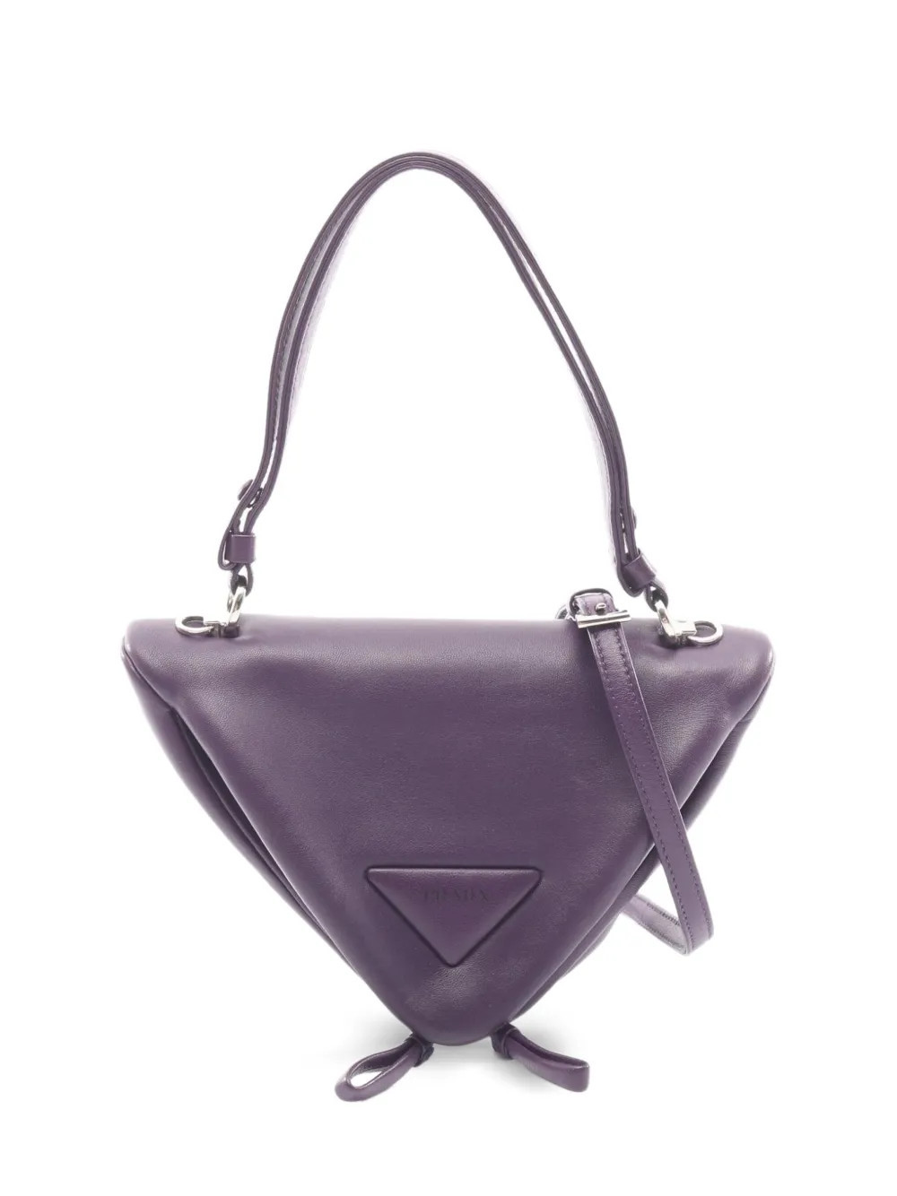 Prada Pre-Owned 2010s Triangle leather handbag - Purple | Farfetch Global