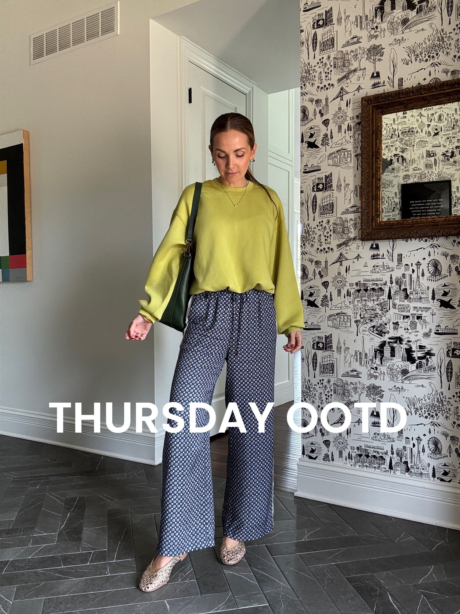 Outfit of the day for a dentist appointment and errands. Love this comfy sweatshirt , and these @merricksart x @Anthropologie pants are the coolest pants. I’m in a small in both top and bottom.

#LTKootd #LTKgrwm #LTKSeasonal