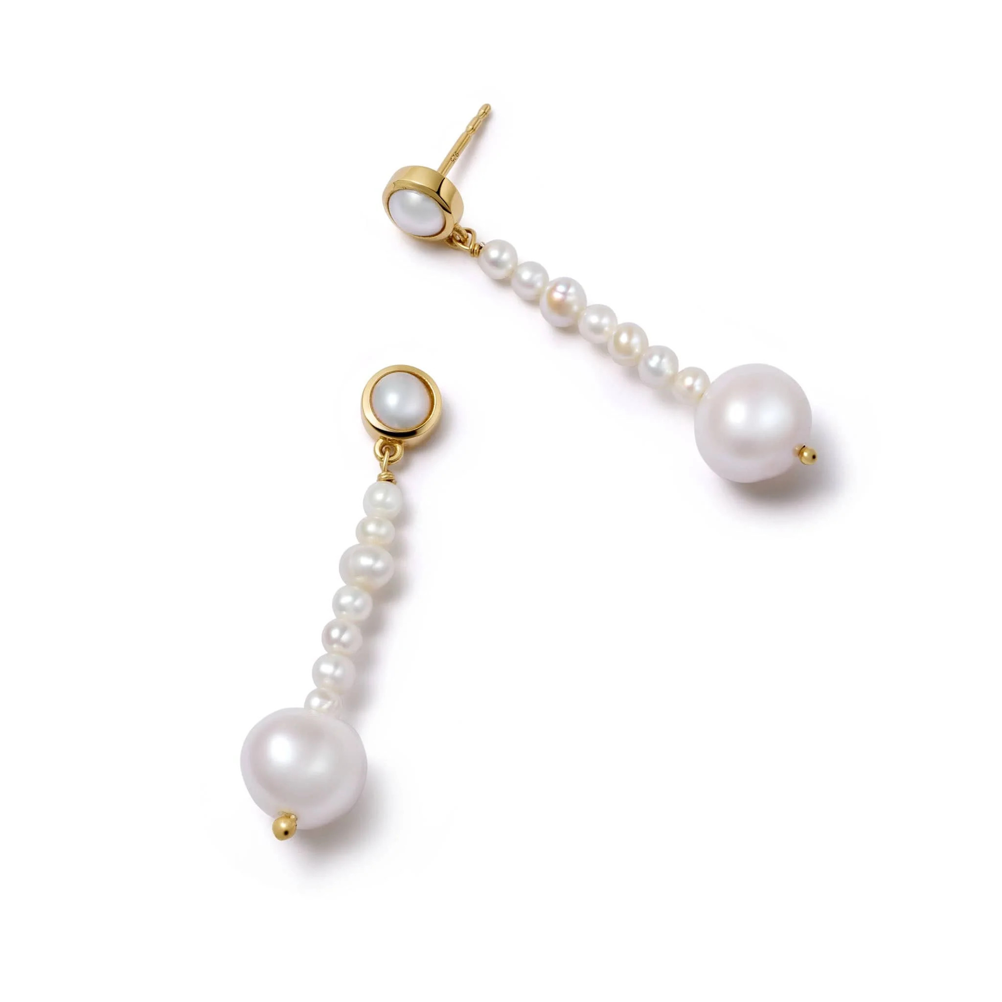 Baroque & Seed Pearl Drop Earrings | Daisy London Jewellery