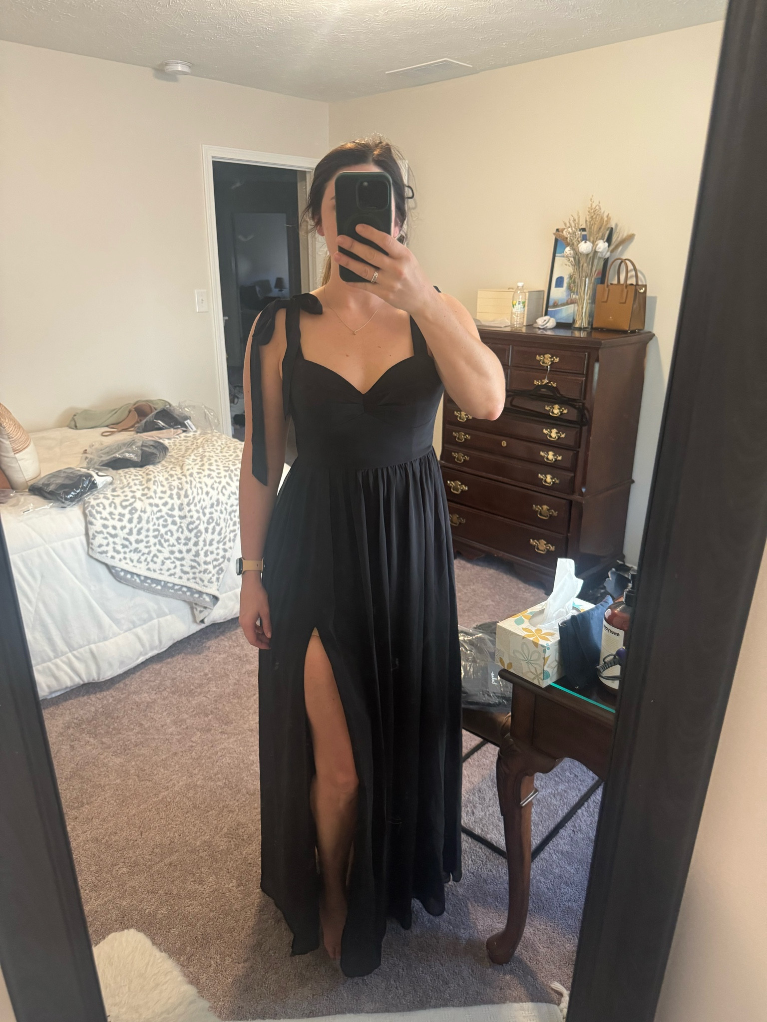 Fall Black Tie Wedding Guest dress from LuLu’s. 

I’m in love with this dress - I love the slit and the ties on the shoulders! 

Size: M

#blacktie #weddingguest #fallwedding #blacktieguestdress

#LTKWedding